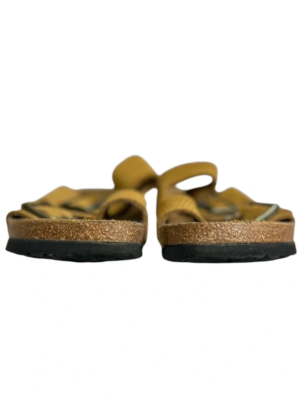 Birkenstock Arizona Sandals Unisex Adult Sz 40 Corduroy Cork Brown Embossed